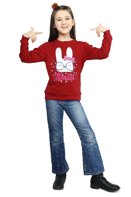 Girls Sweatshirt SKU: KGP-0013-MEHROON