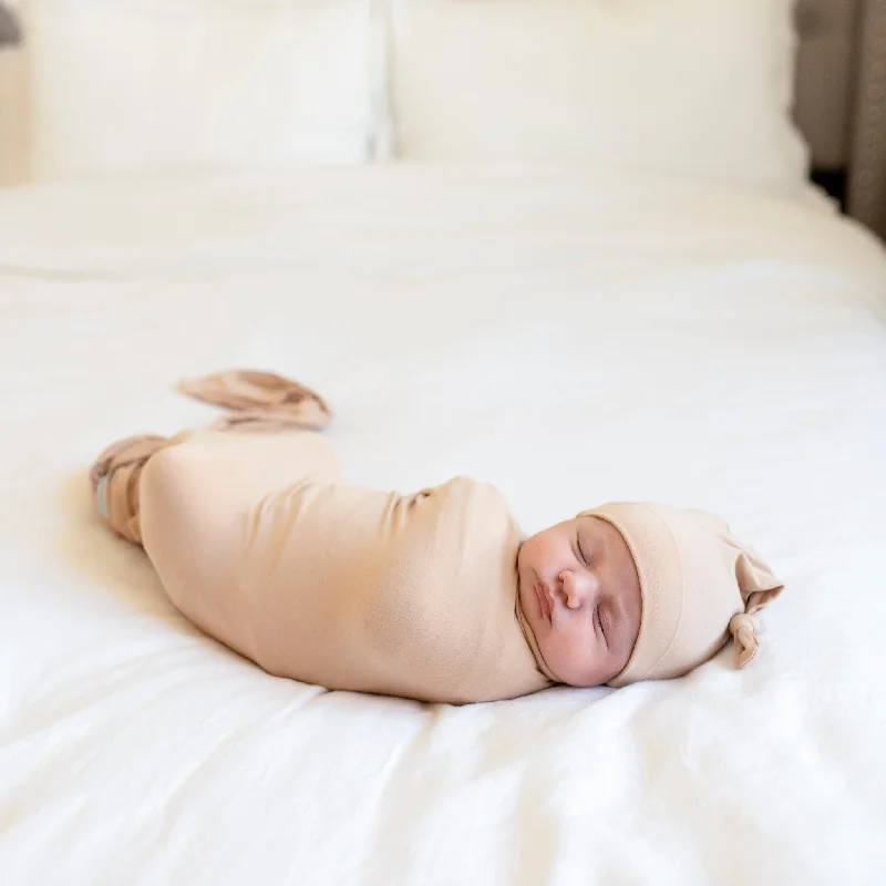 Caramel Swaddle Beanie Set