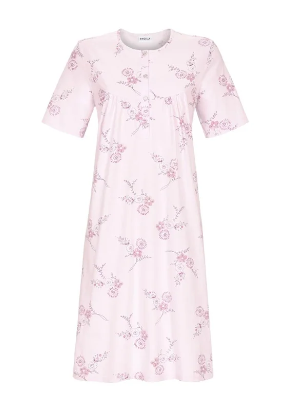 Ringella Floral Gathered Bust Nightdress, Pink Multi