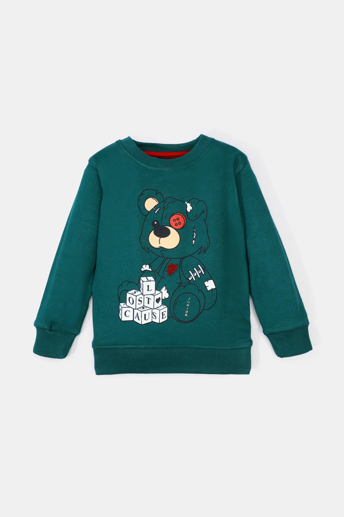 Green Graphic Printed Boys Sweatshirt