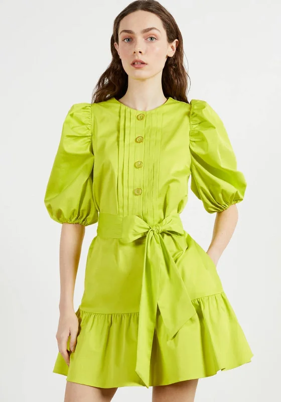 Ted Baker Sofiiia Button Up Mini Dress, Bright Green