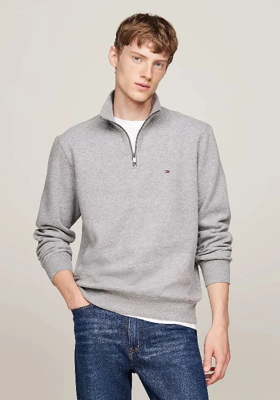 Tommy Hilfiger Essential Quarter Zip Sweatshirt, Grey Heather