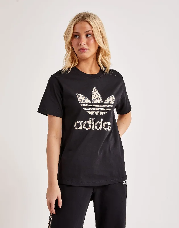 Adidas Leopard Luxe Trefoil Tee