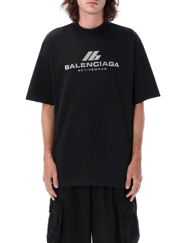 BALENCIAGA Medium Fit Reflective Logo Cotton Tee