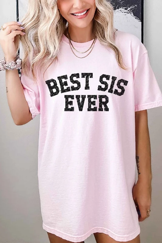 Best Sis Ever Tee - Pink