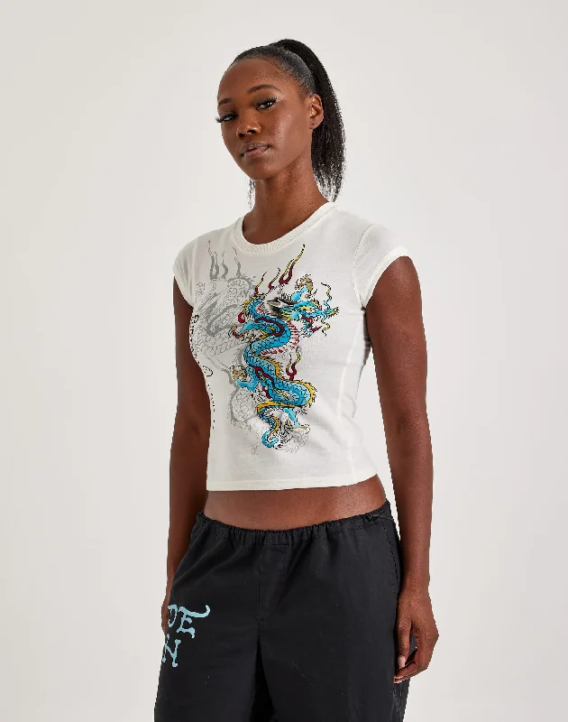 Ed Hardy Dragon Cap Sleeve Tee