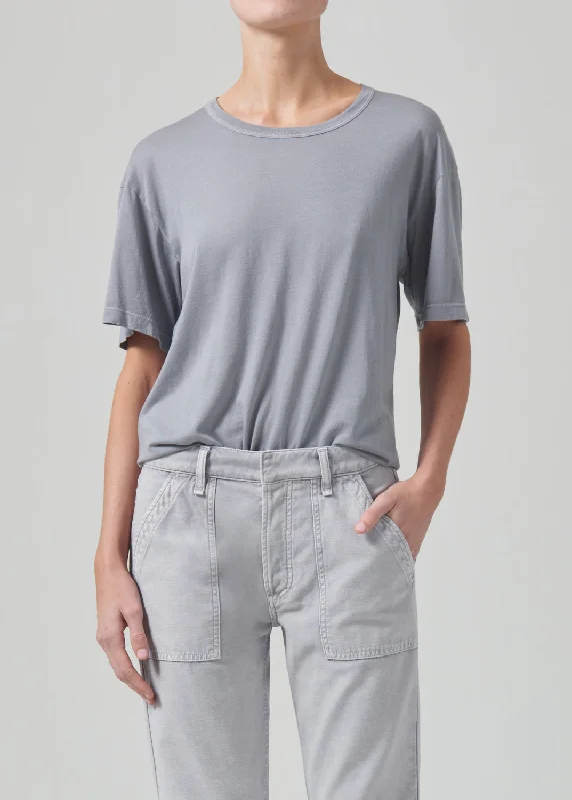 Elisabetta Relaxed Tee in Cyclone Grey