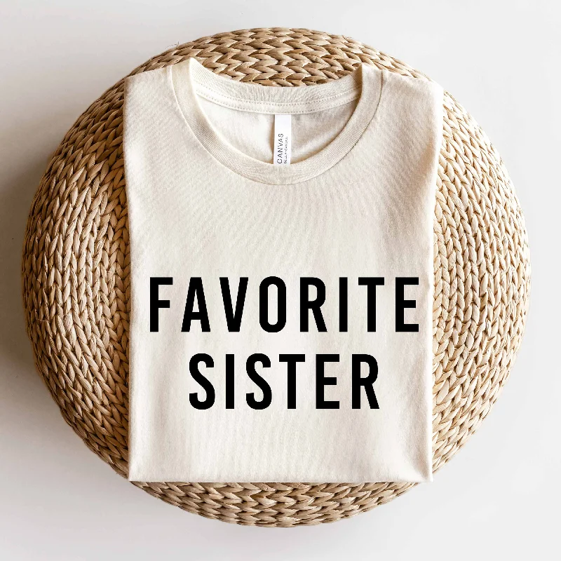 Favorite Sister Tee - Cream