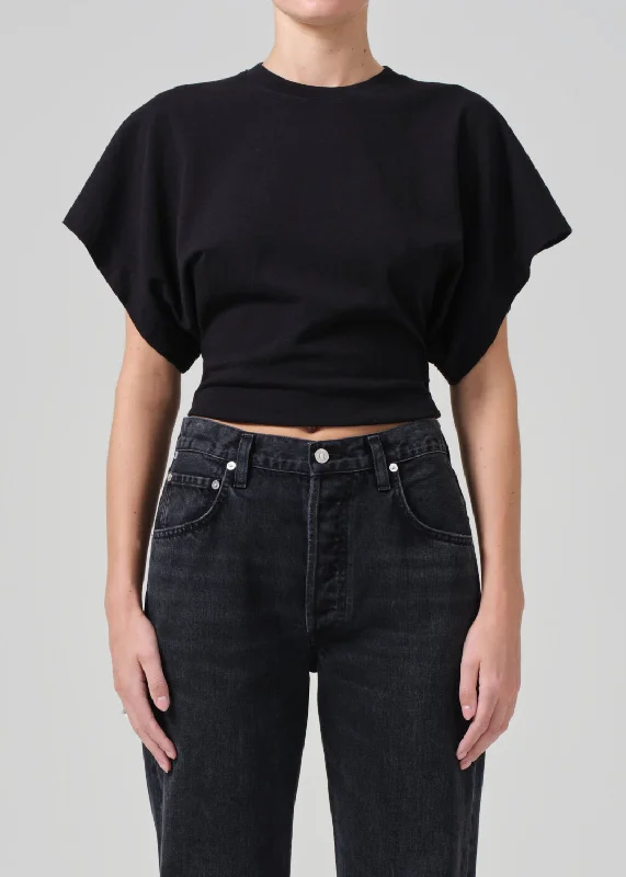 Fiora Origami Tee in Black