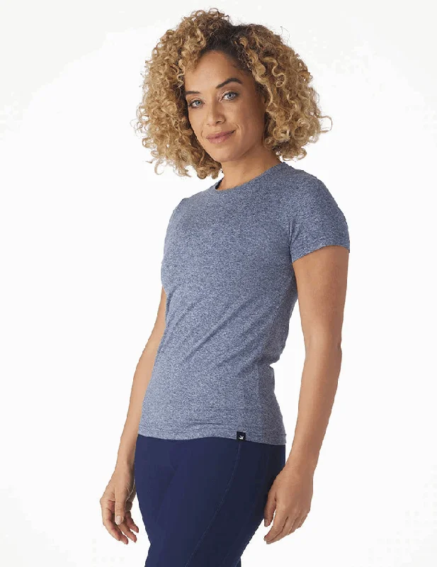 Glyder Women's Simplicity Fitted Tee - Indigo Blue