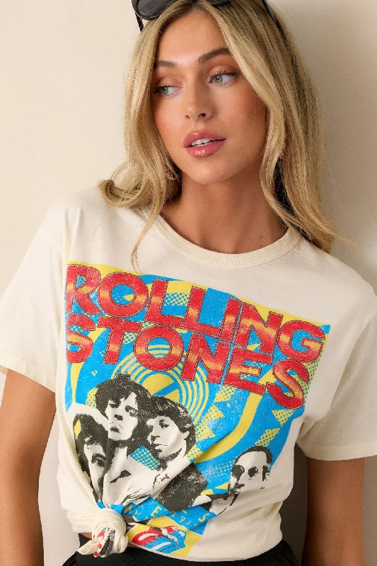 Rolling Stones Steel Wheels Vintage Stone Ringer Tee