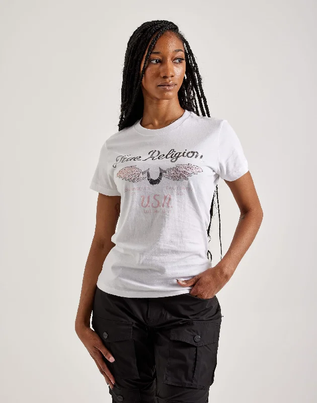 True Religion Crystal Wings Slim Tee