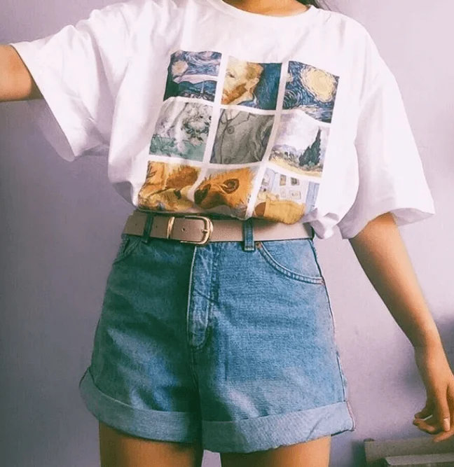 Van Gogh Vintage White-Tee