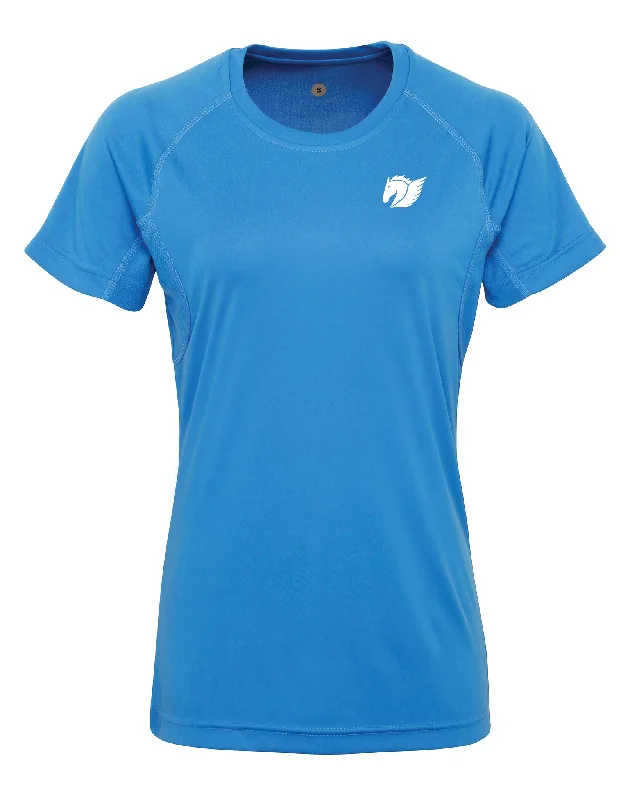 Women's Panelled Tech Tee - Sapphire